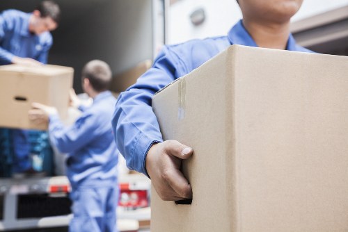 House movers preparing for a residential move in Kingston upon Thames