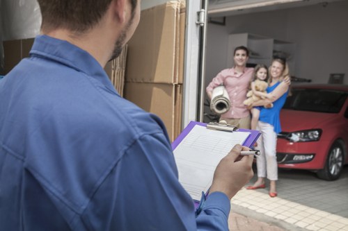 Office and business items being moved in Kingston upon Thames