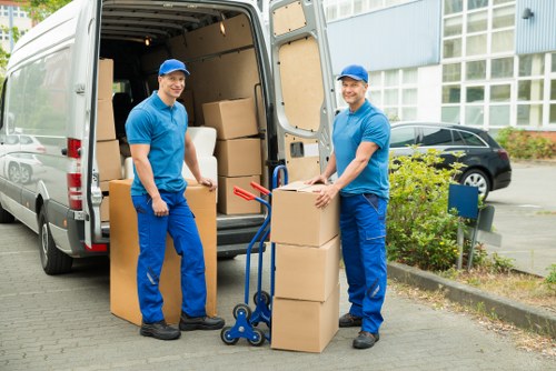Moving van outside a Kingston upon Thames property with local access challenges