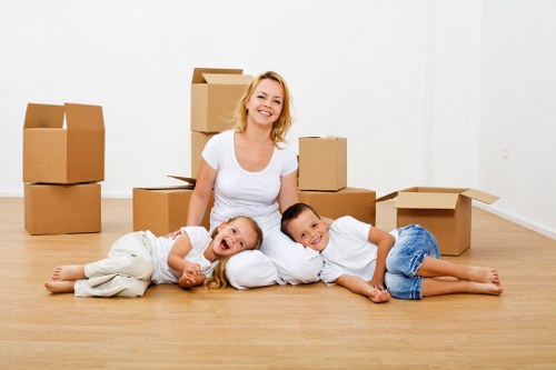 Business furniture and equipment prepared for a Kingston move