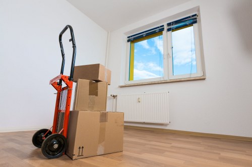 Removal van loading household items for a Kingston upon Thames move