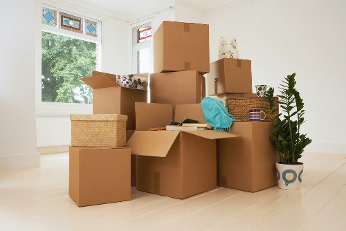 Organised moving boxes ready for unpacking in Kingston upon Thames